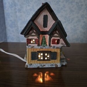Vintage Light Up Christmas Village House
